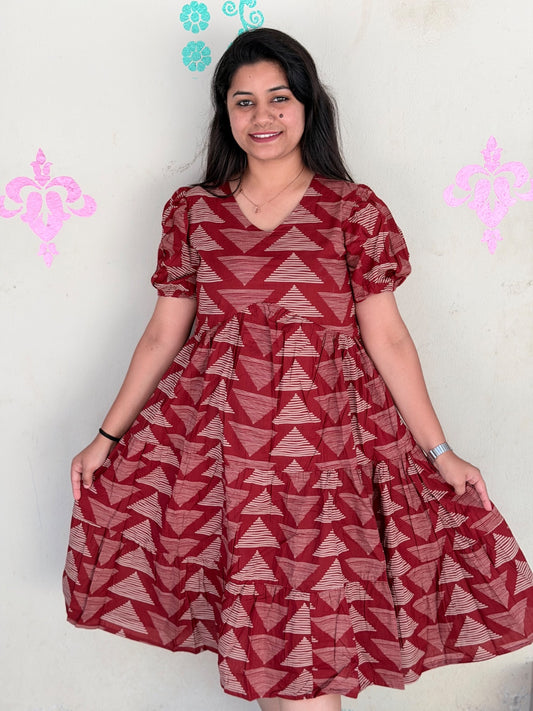 Cotton Floral Frock - CFF65