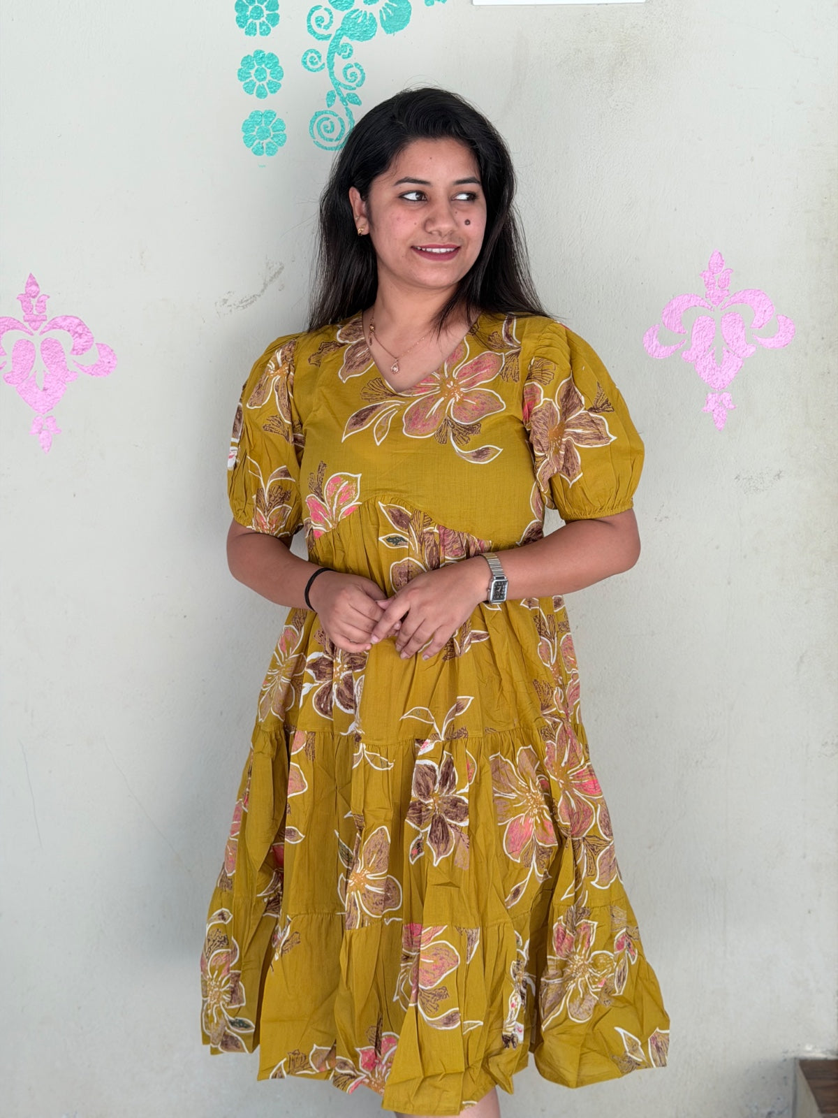 Cotton Floral Frock - CFF64