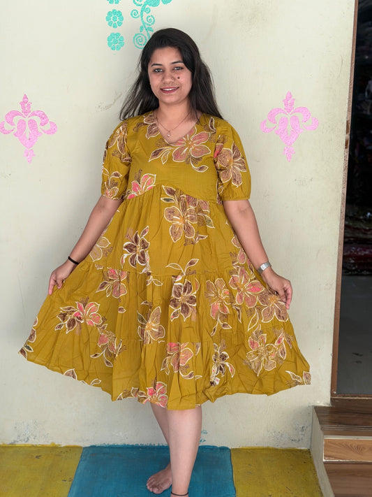 Cotton Floral Frock - CFF64