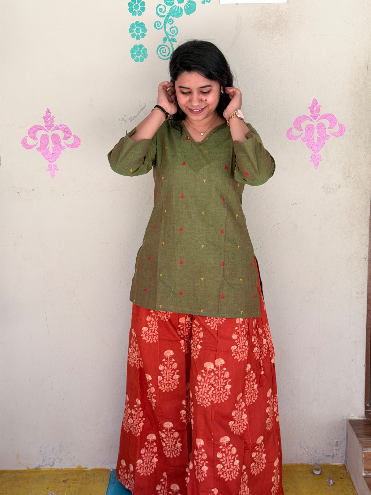 Short Kurthi With Palazzo  SKP01