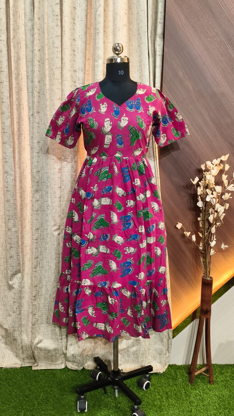 Kalamkari Anarkali Frock KAF23