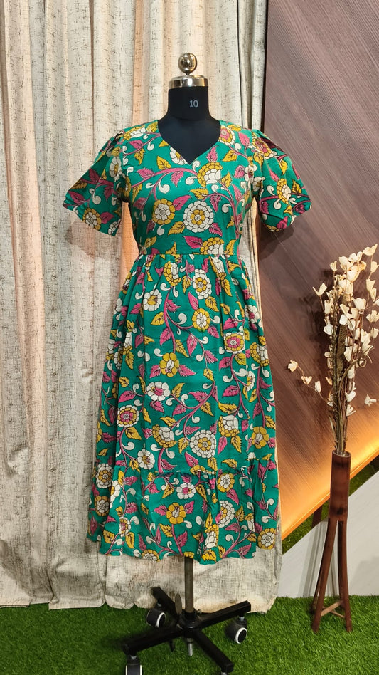 Kalamkari Anarkali Frock KAF25