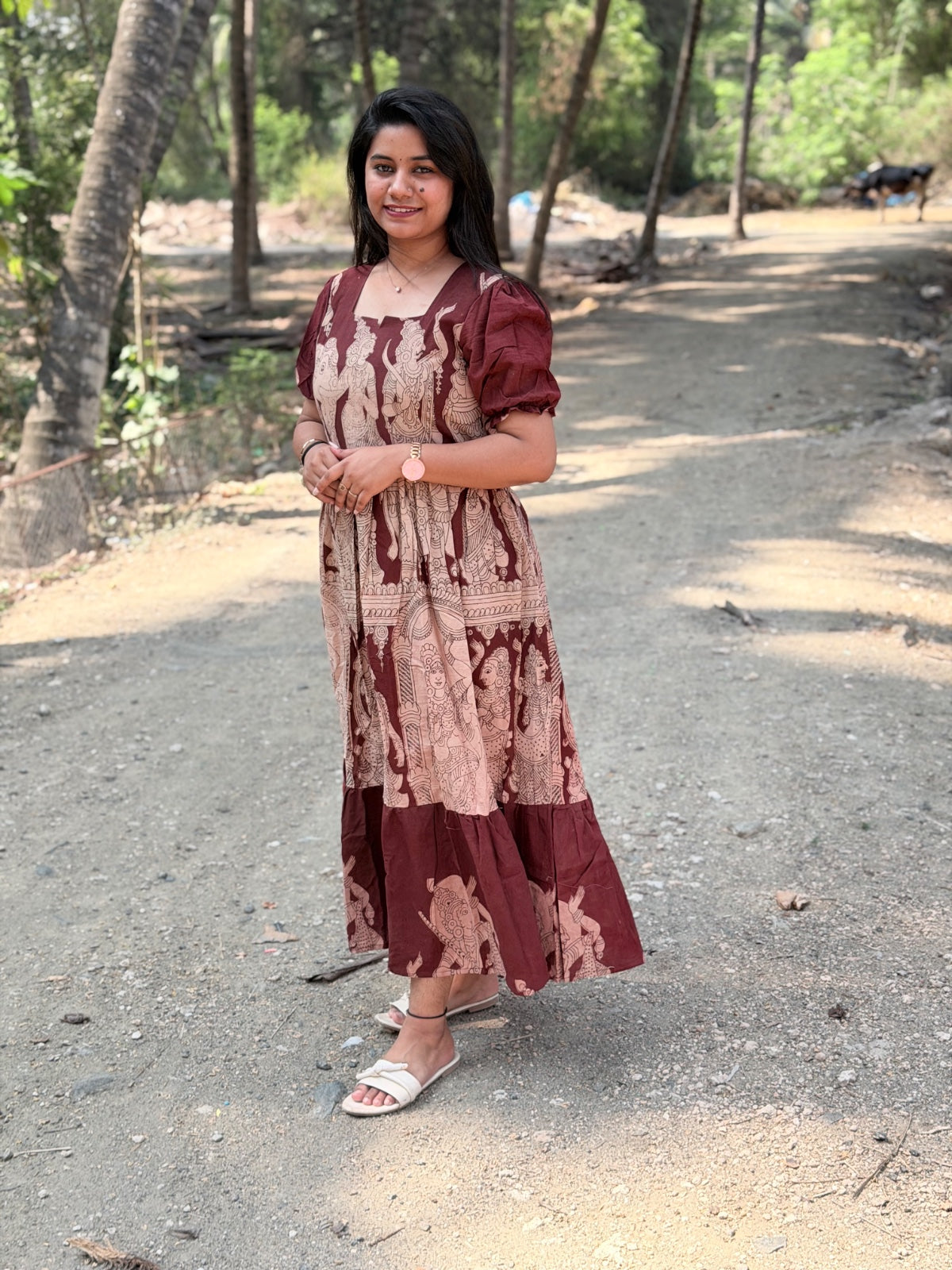 Kalamkari Anarkali Frock KAF18