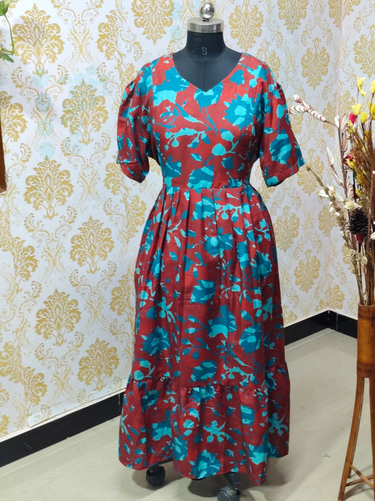 Cotton Ikkat Feeding Frock  IFF37