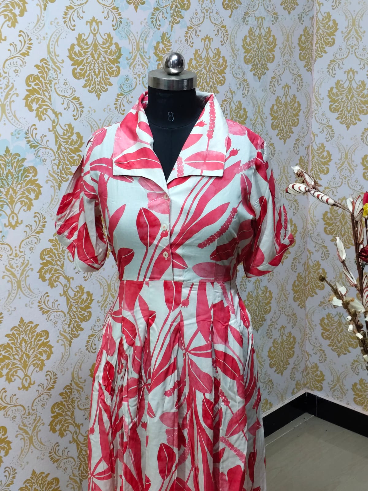 Cotton Ikkat Feeding Frock  IFF36