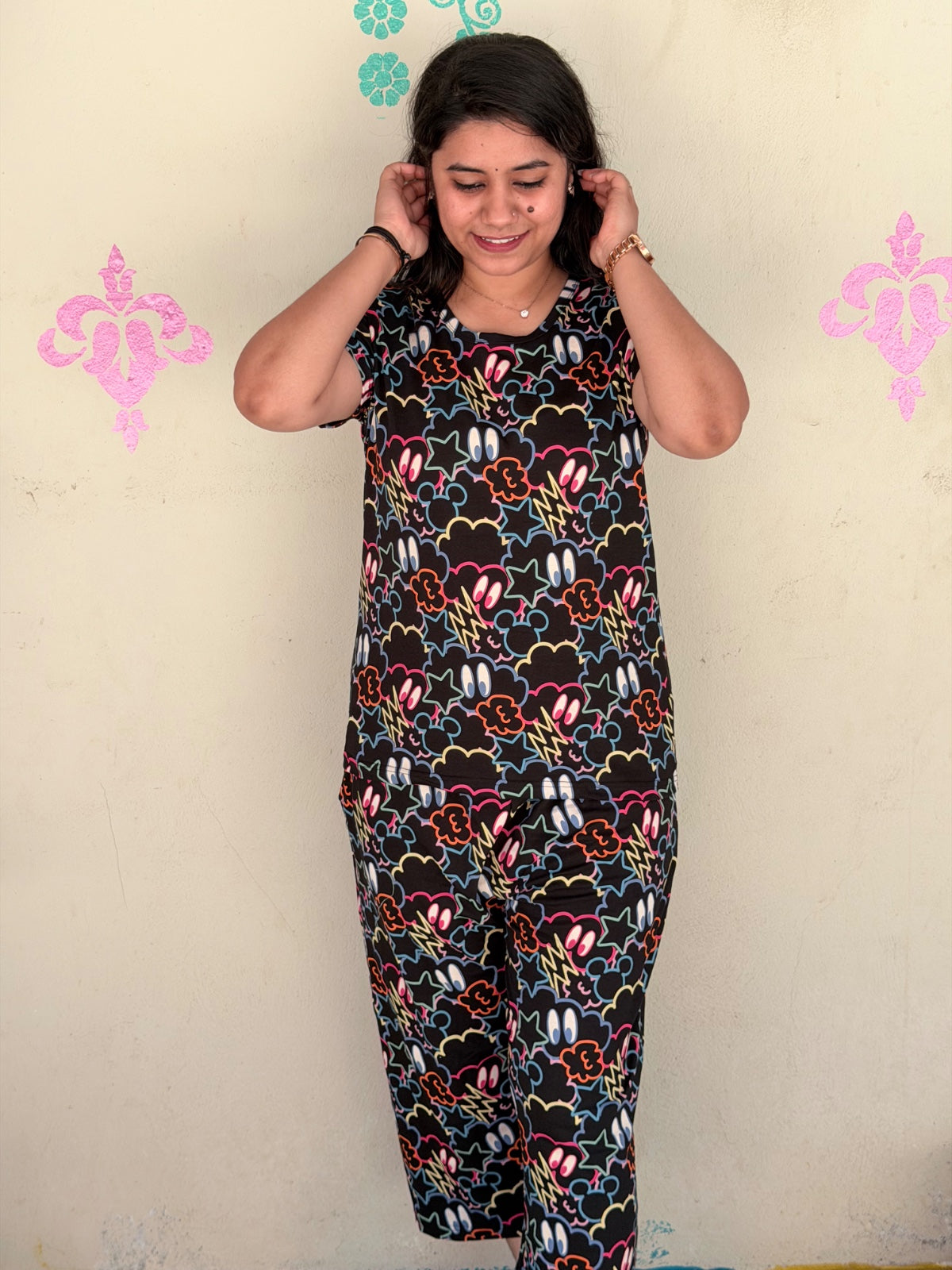 Night suits - NS242 - 3/ 4th pant