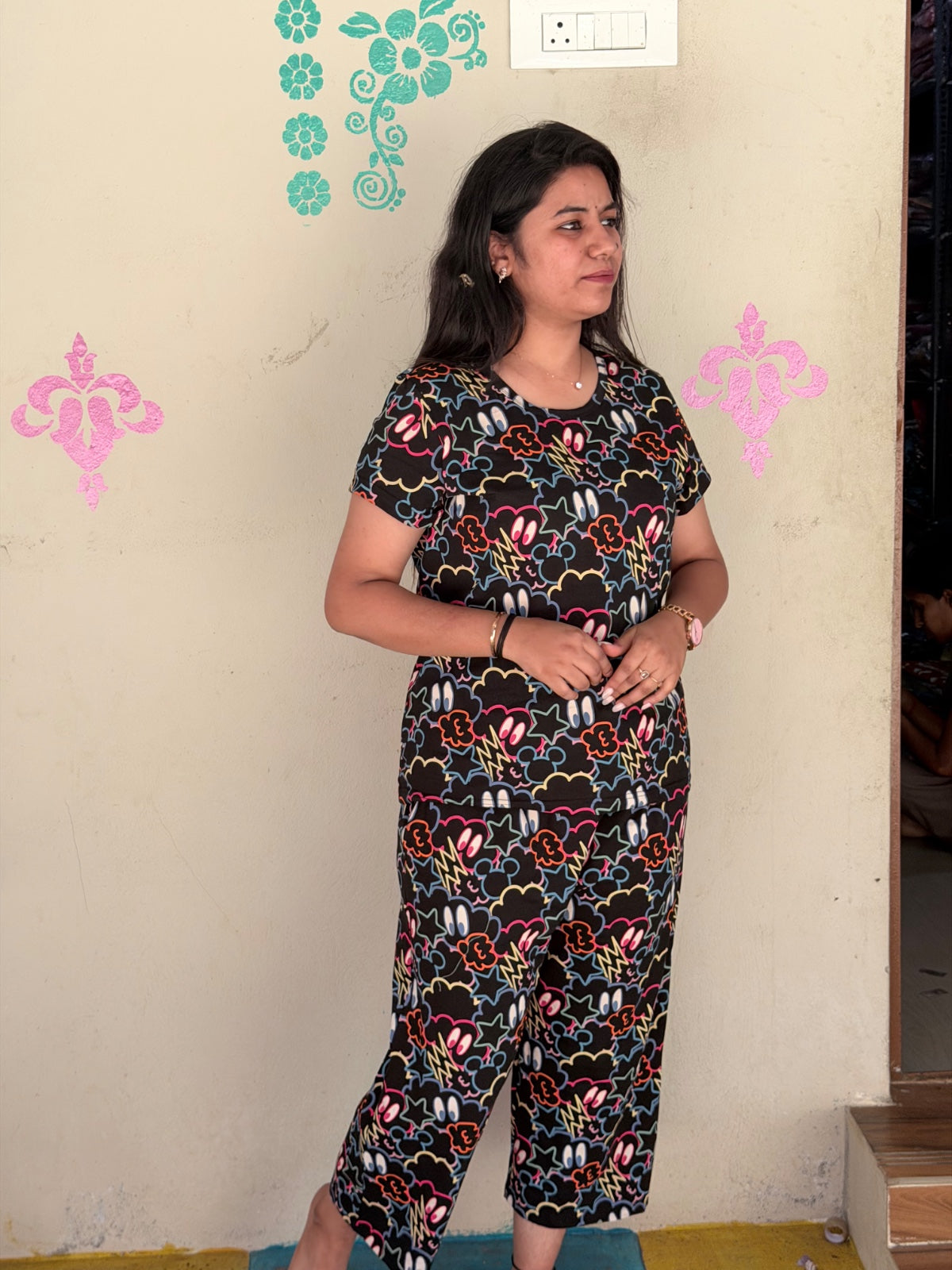 Night suits - NS242 - 3/ 4th pant