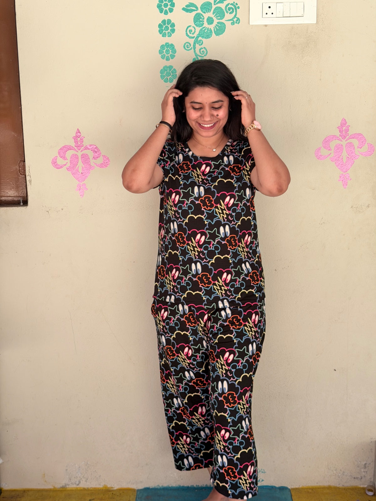 Night suits - NS242 - 3/ 4th pant
