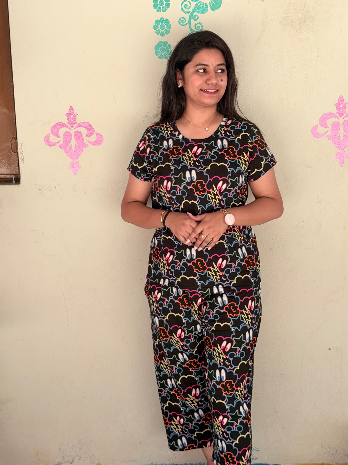 Night suits - NS242 - 3/ 4th pant