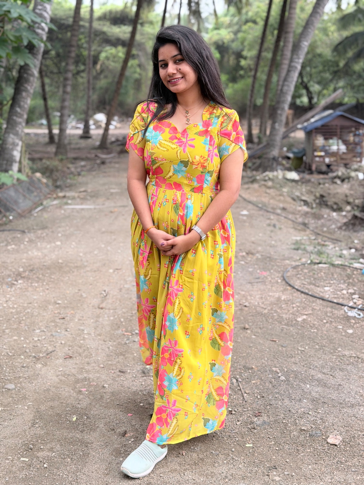 Georgette Floral Frock GFF50