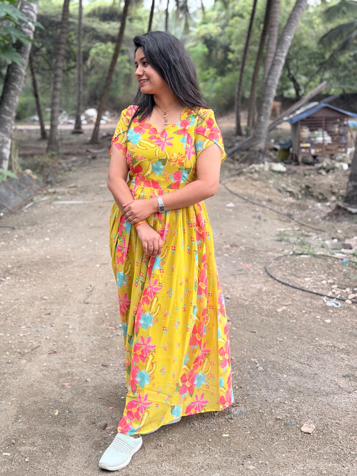 Georgette Floral Frock GFF50