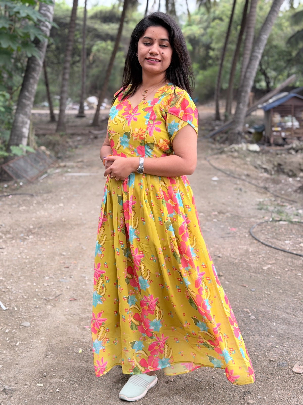 Georgette Floral Frock GFF50