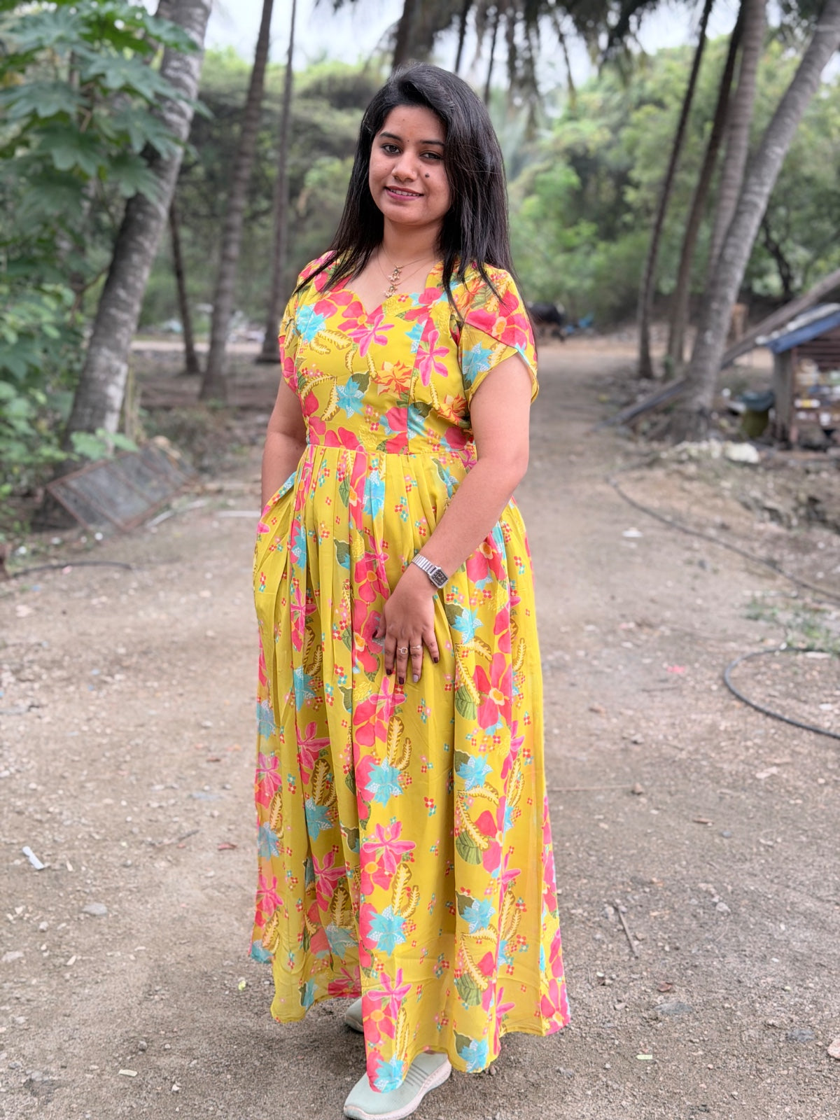 Georgette Floral Frock GFF50