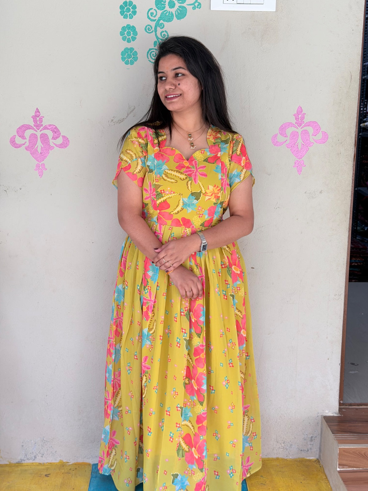 Georgette Floral Frock GFF50