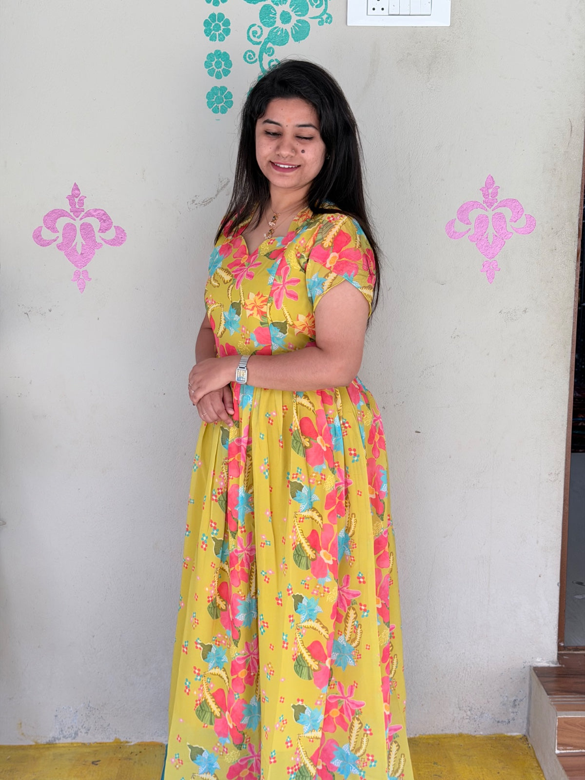 Georgette Floral Frock GFF50