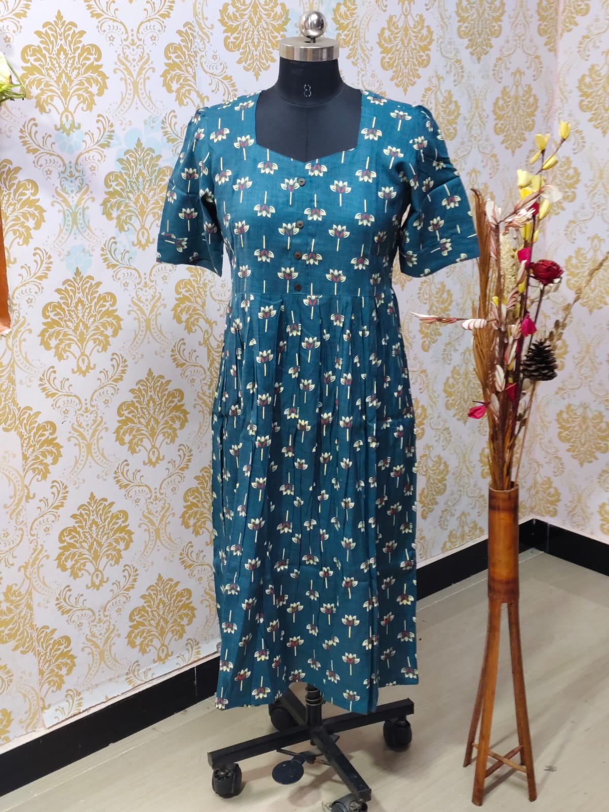 Cotton Floral Frock - CFF81