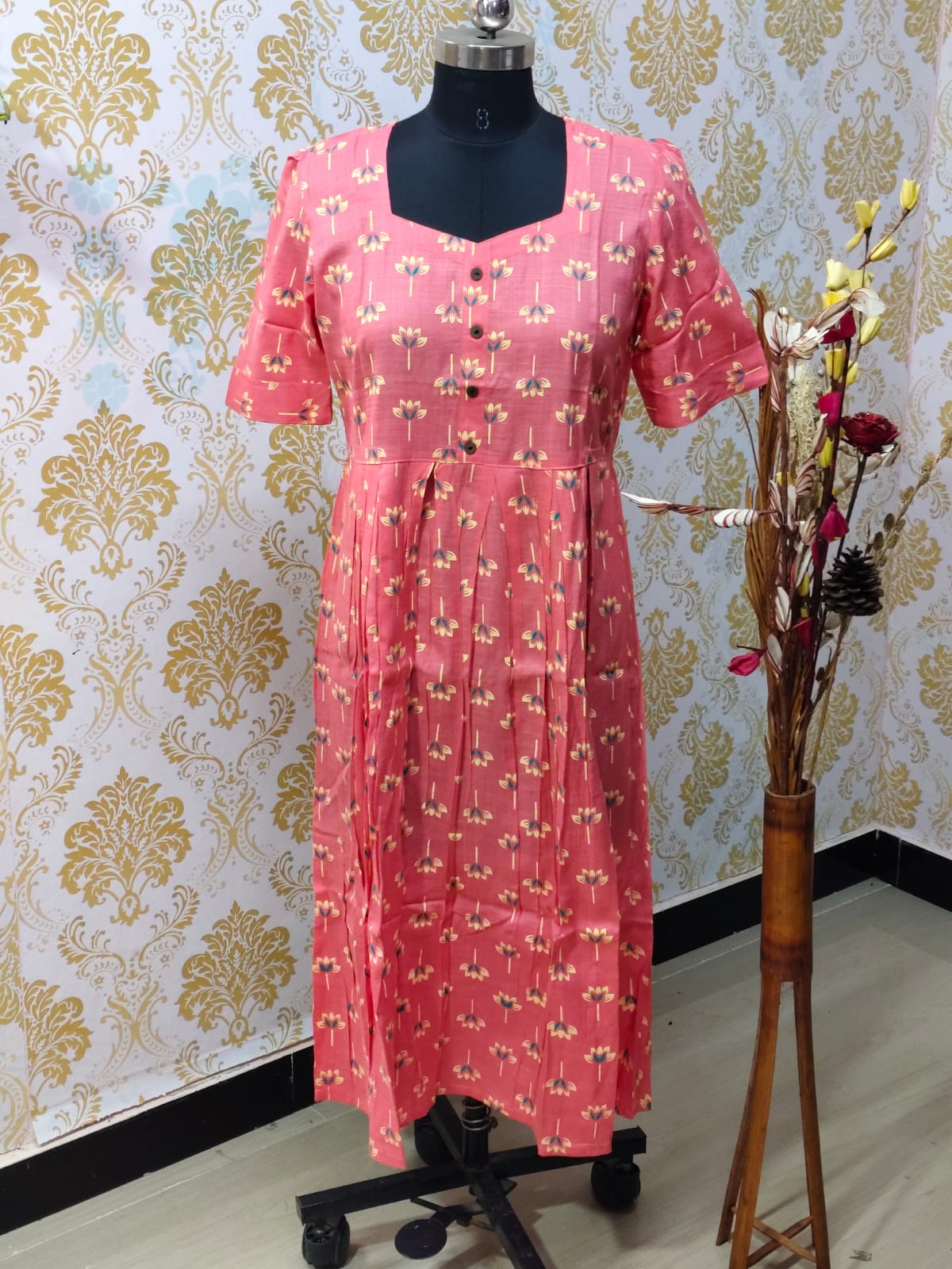 Cotton Floral Frock - CFF83