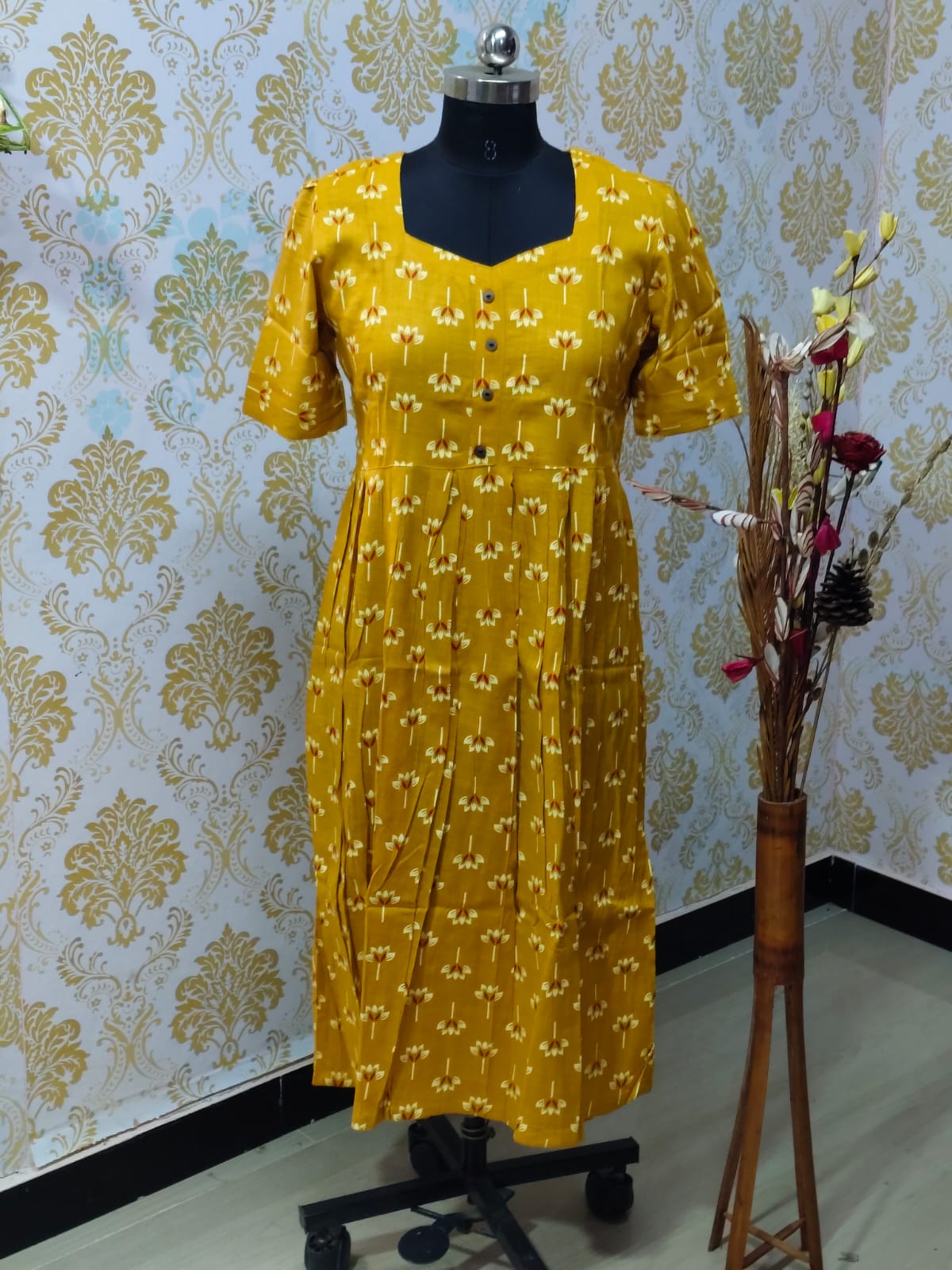 Cotton Floral Frock - CFF82