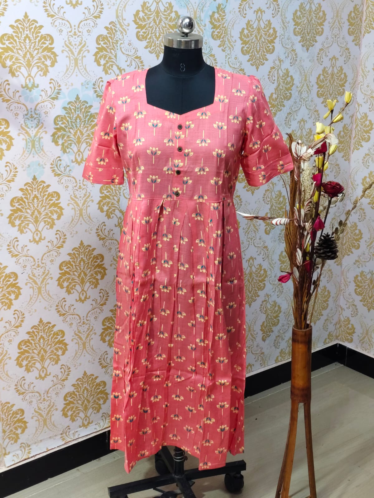 Cotton Floral Frock - CFF83