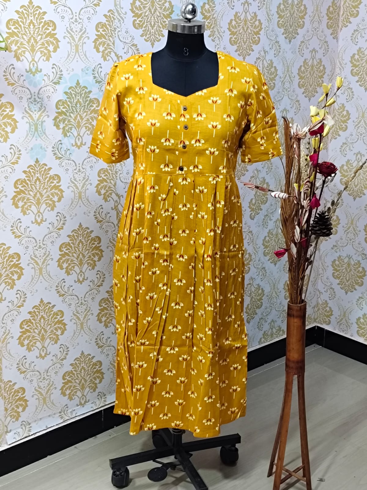 Cotton Floral Frock - CFF82