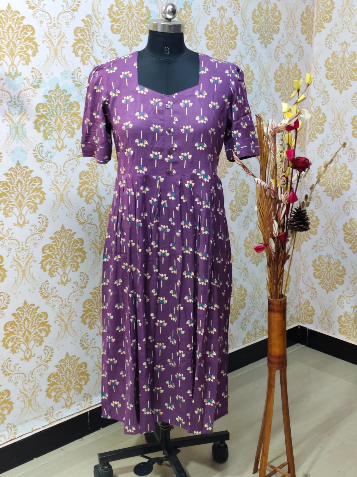 Cotton Floral Frock - CFF84