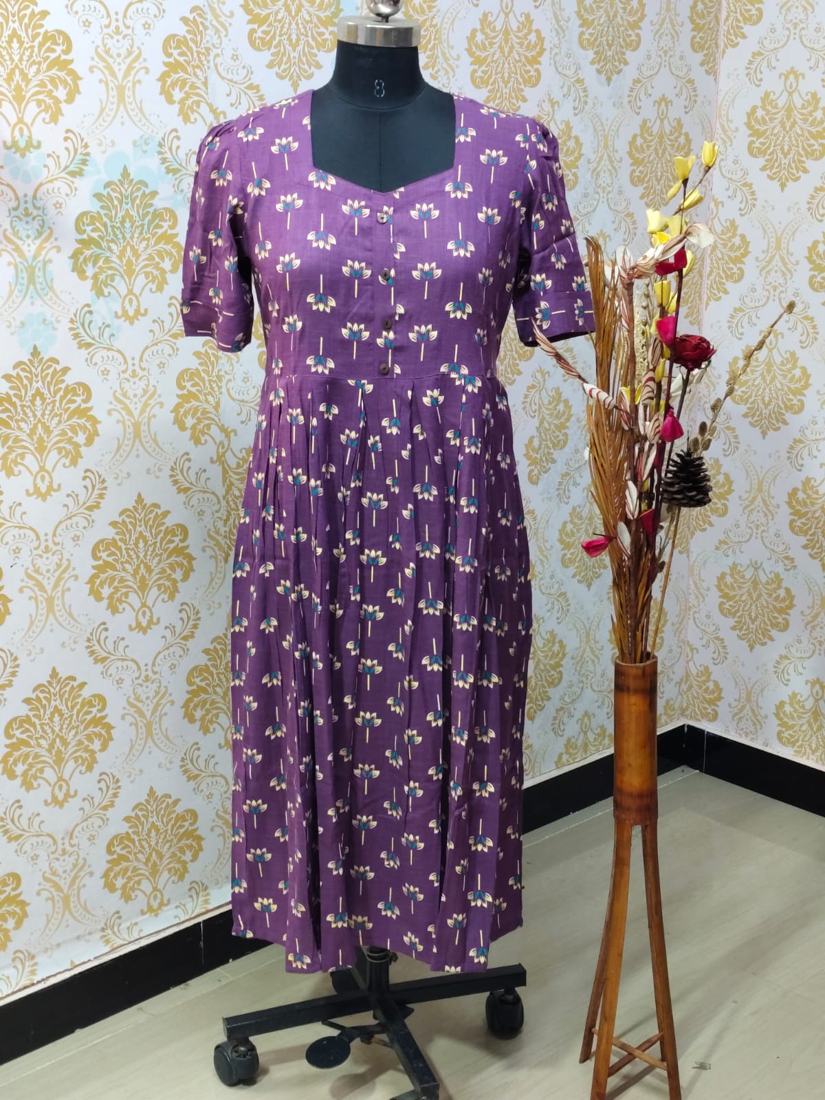 Cotton Floral Frock - CFF84
