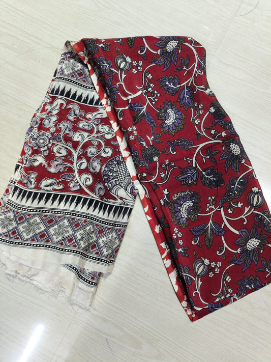 Kalamkari Duppatas (Cotton & Silk) KZD28