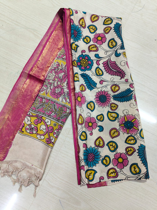 Kalamkari Duppatas (Cotton & Silk) KZD29