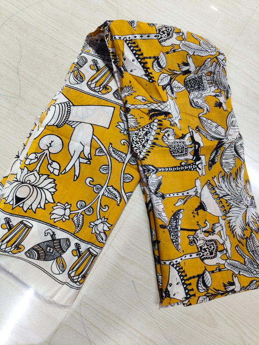 Kalamkari Duppatas (Cotton & Silk) KZD36
