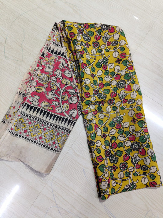 Kalamkari Duppatas (Cotton & Silk) KZD40