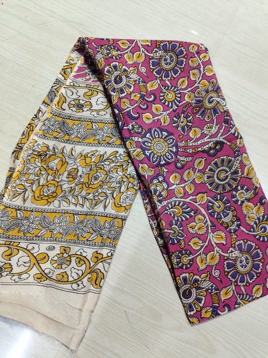 Kalamkari Duppatas (Cotton & Silk) KZD41