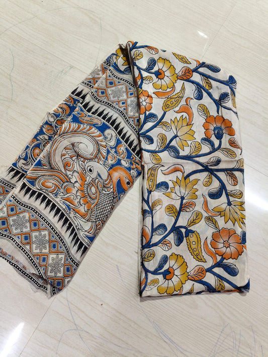 Kalamkari Duppatas (Cotton & Silk) KZD45