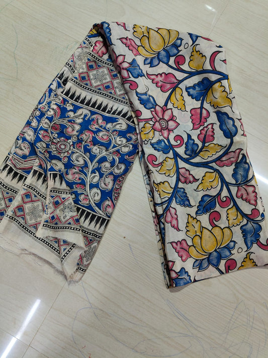 Kalamkari Duppatas (Cotton & Silk) KZD49