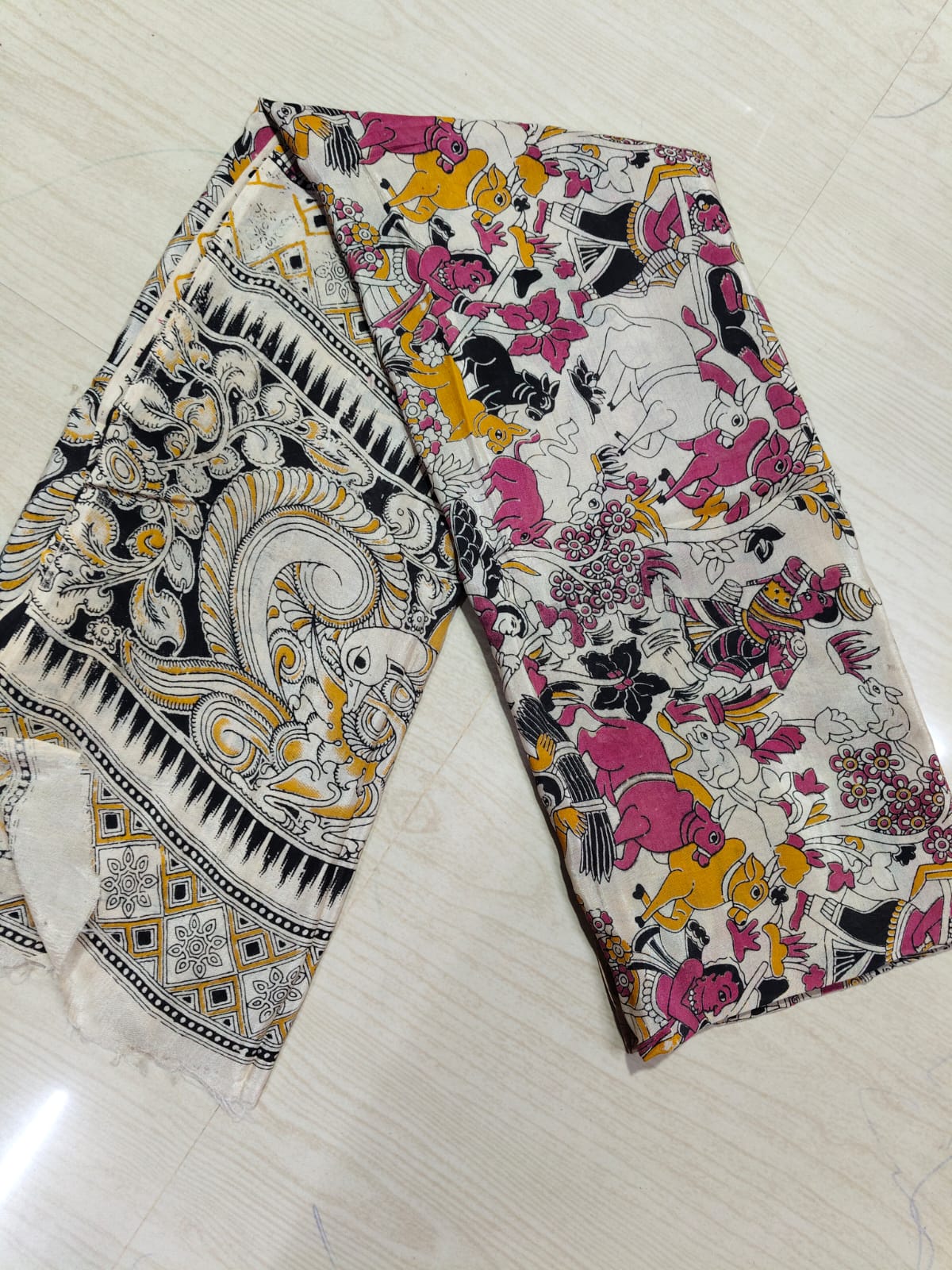 Kalamkari Duppatas (Cotton & Silk) KZD52