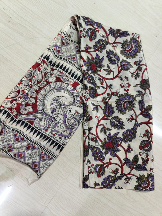 Kalamkari Duppatas (Cotton & Silk) KZD53