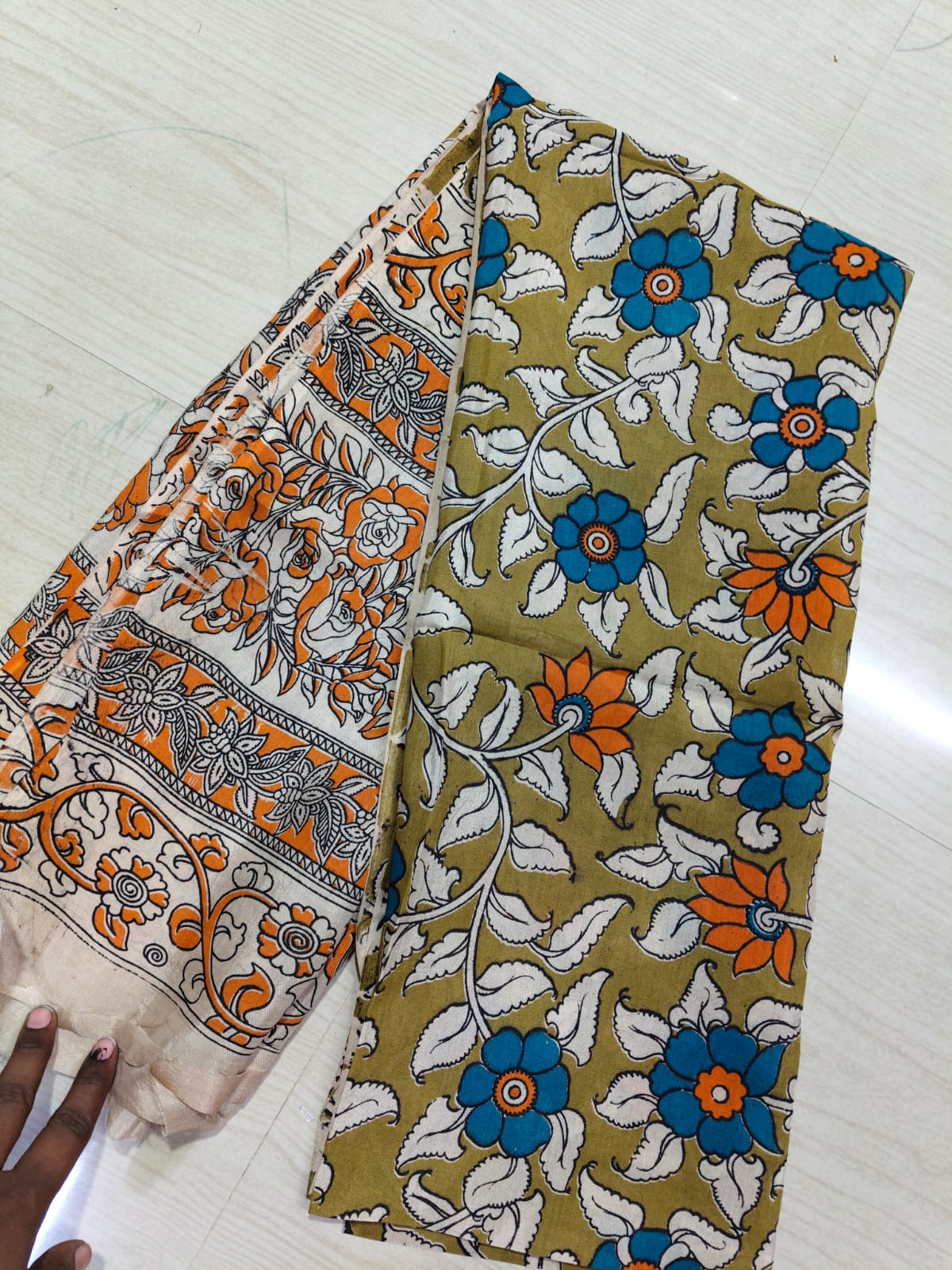 Kalamkari Duppatas (Cotton & Silk) KZD54