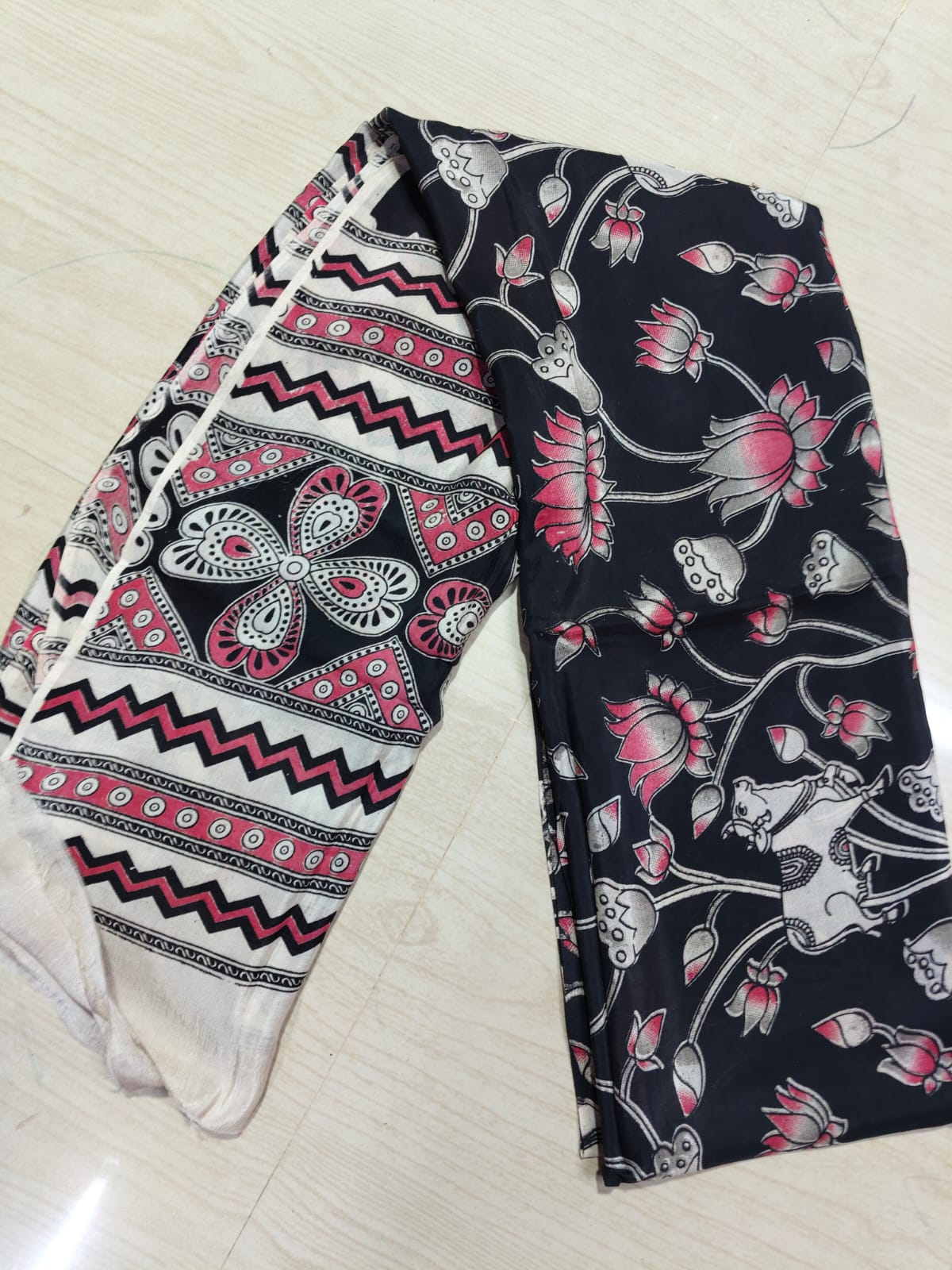 Kalamkari Duppatas (Cotton & Silk) KZD56