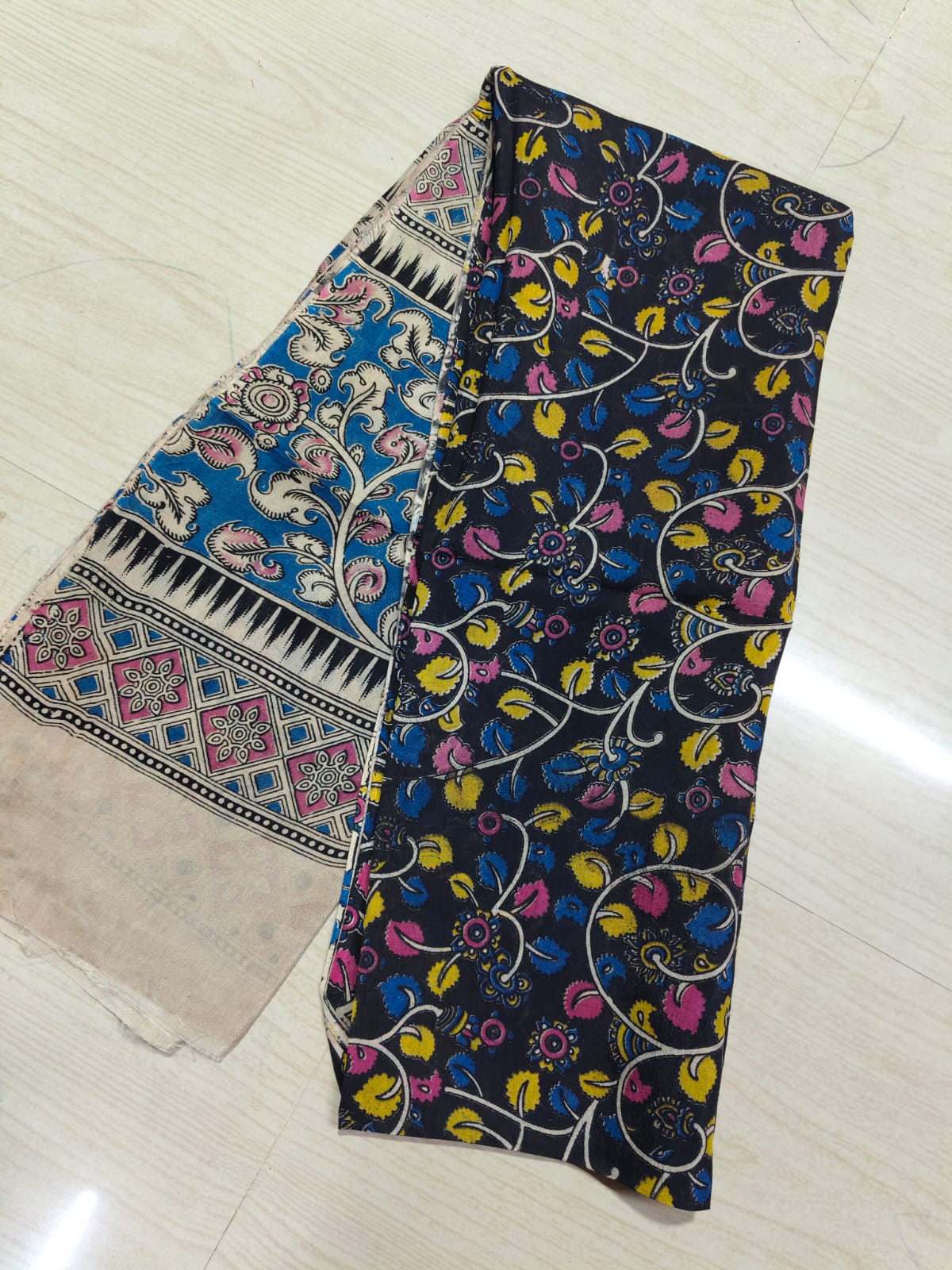 Kalamkari Duppatas (Cotton & Silk) KZD57