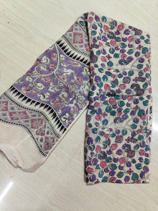 Kalamkari Duppatas (Cotton & Silk) KZD59