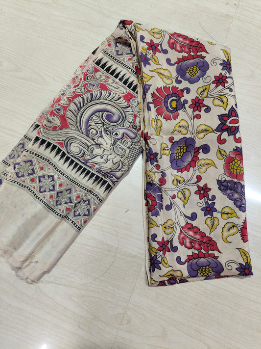 Kalamkari Duppatas (Cotton & Silk) KZD60