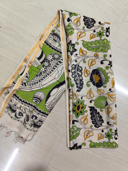 Kalamkari Duppatas (Cotton & Silk) KZD65