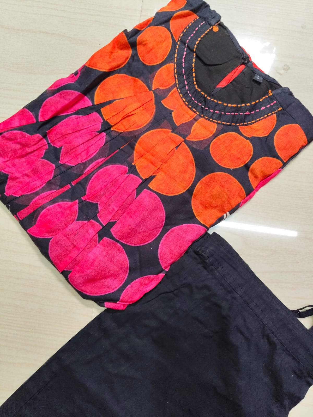 Premium Mull Chandheri Cotton Kurti With Phant  - EKP01