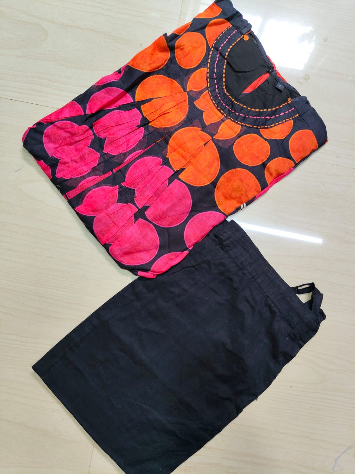 Premium Mull Chandheri Cotton Kurti With Phant  - EKP01