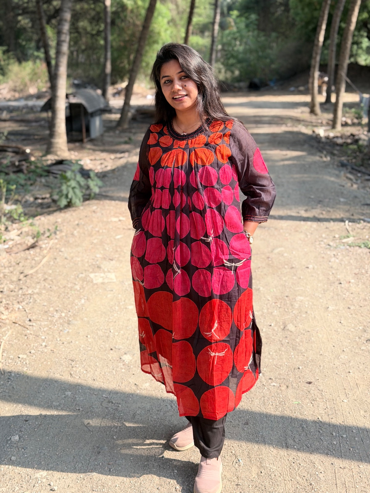 Premium Mull Chandheri Cotton Kurti With Phant  - EKP01