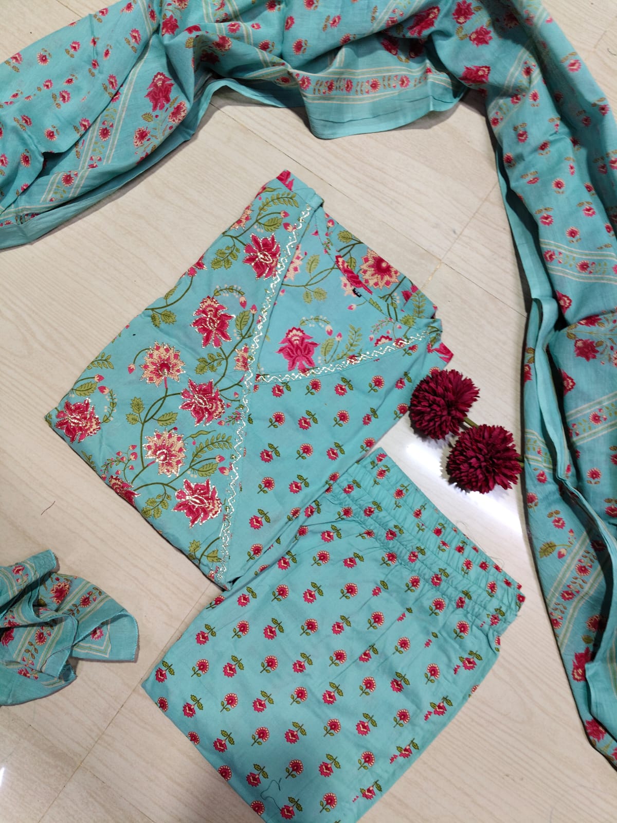 Cotton Floral Anarkali - CA54