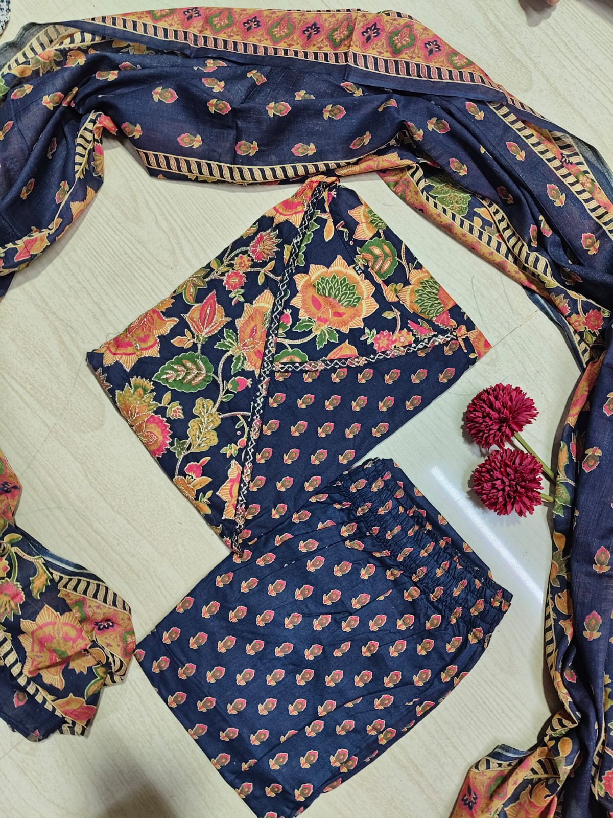 Cotton Floral Anarkali - CA53