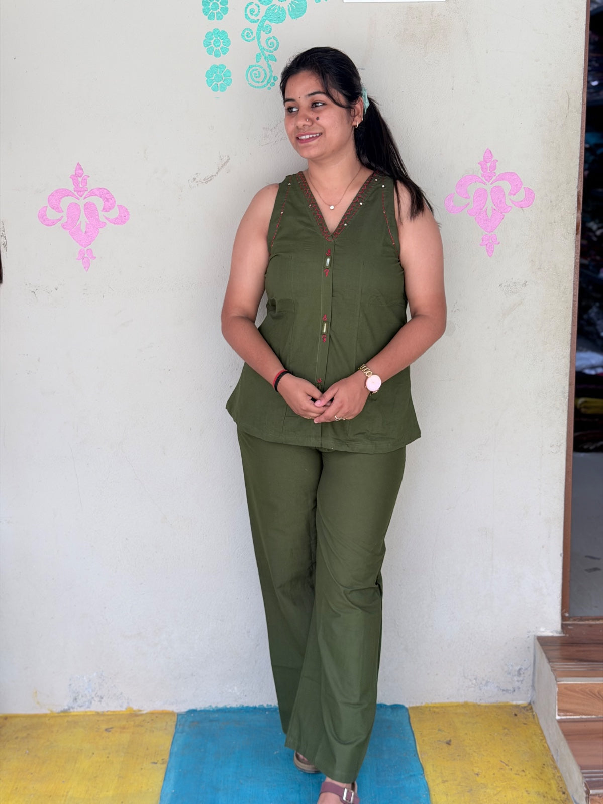 Cotton Co-ord Sets ( Sleeveless )  NSC05