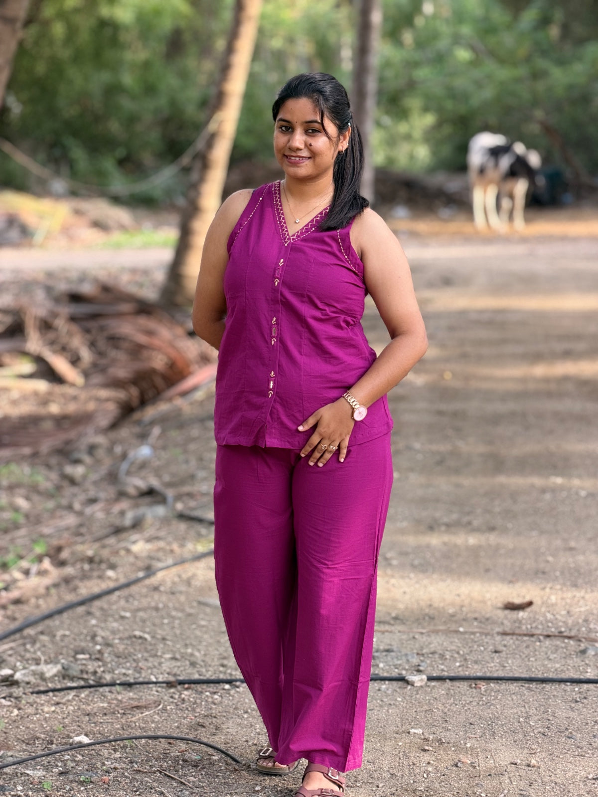 Cotton Co-ord Sets ( Sleeveless )  NSC04