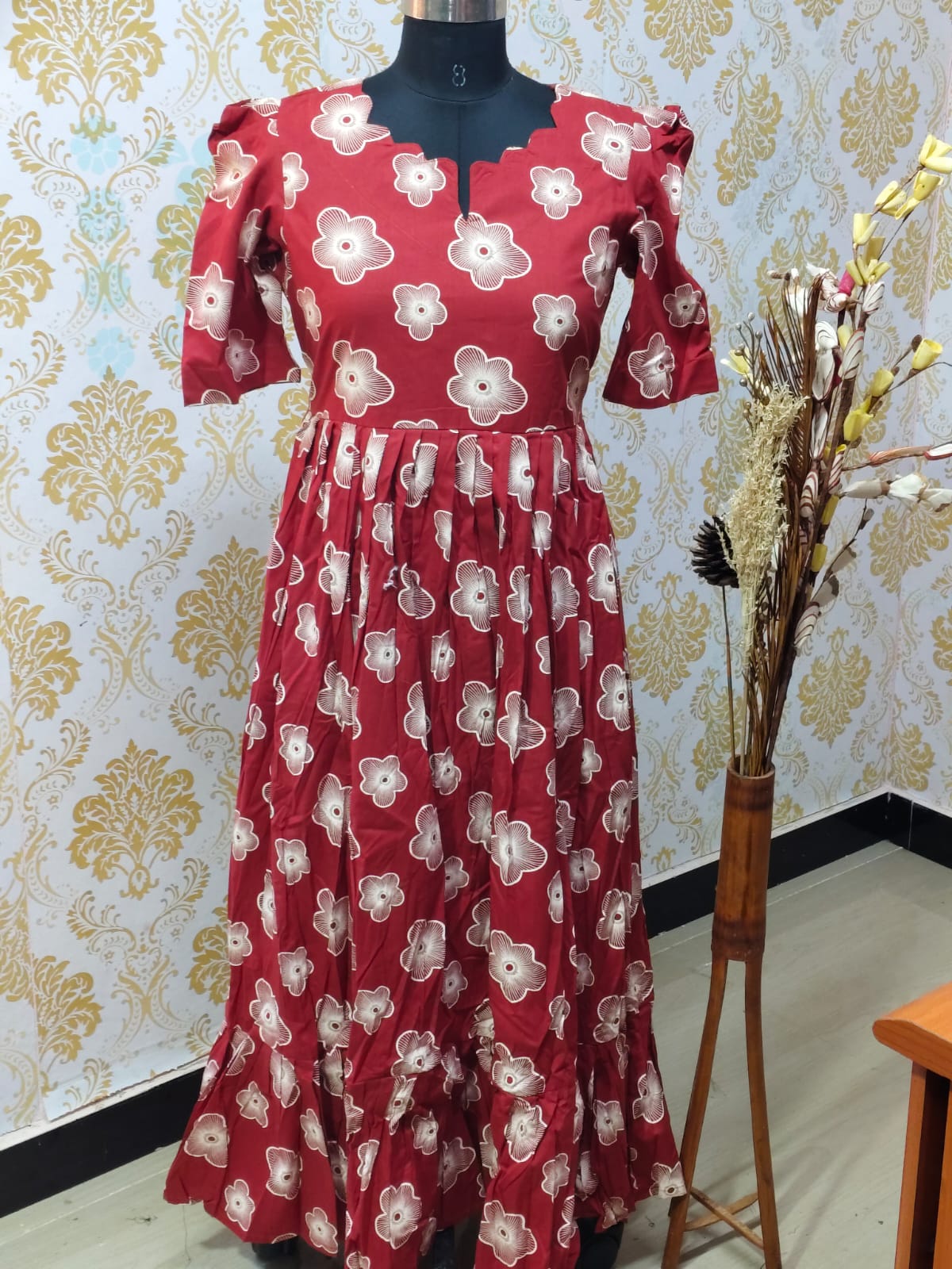 Cotton Floral Frock - CFF111