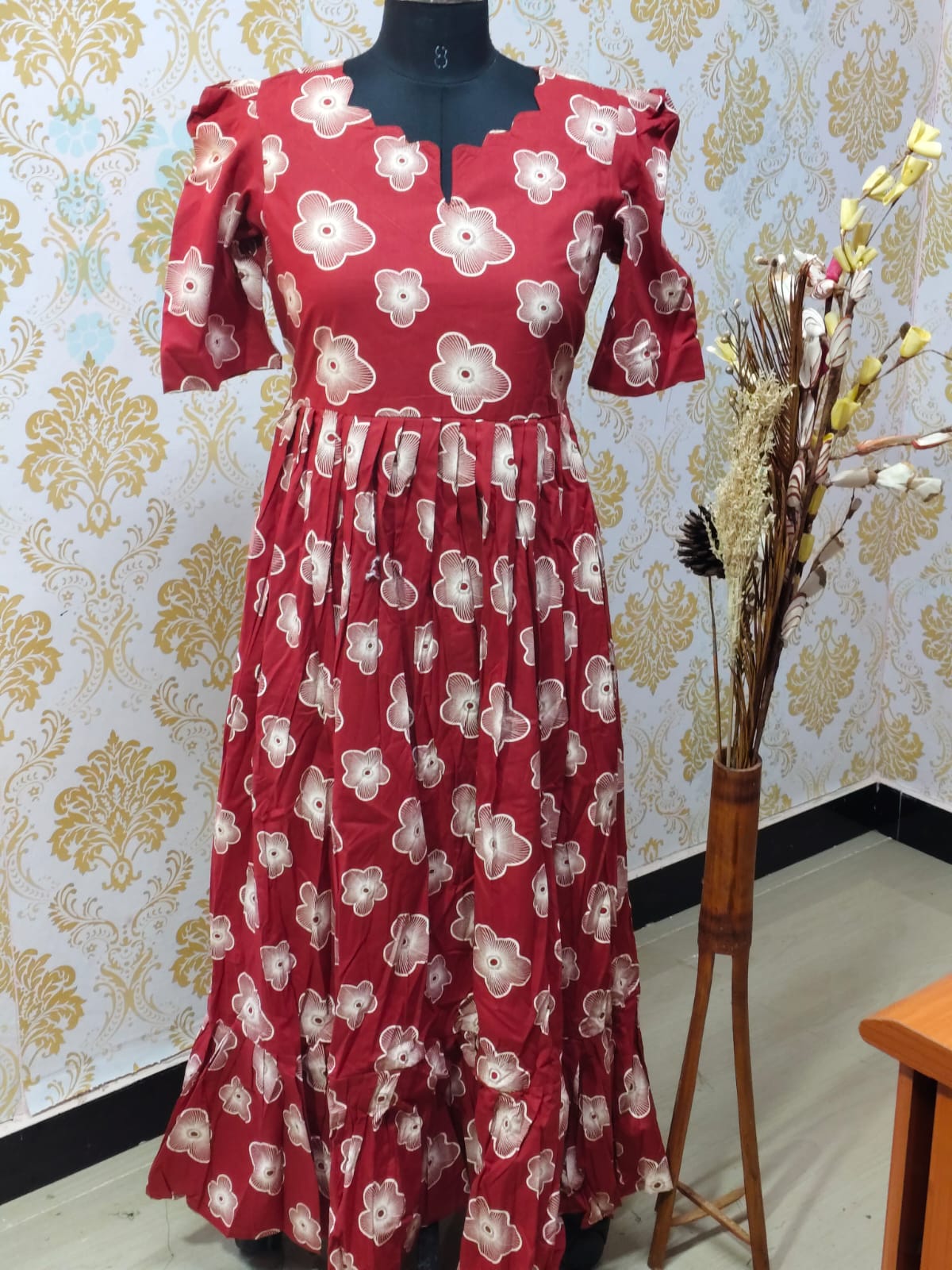 Cotton Floral Frock - CFF111